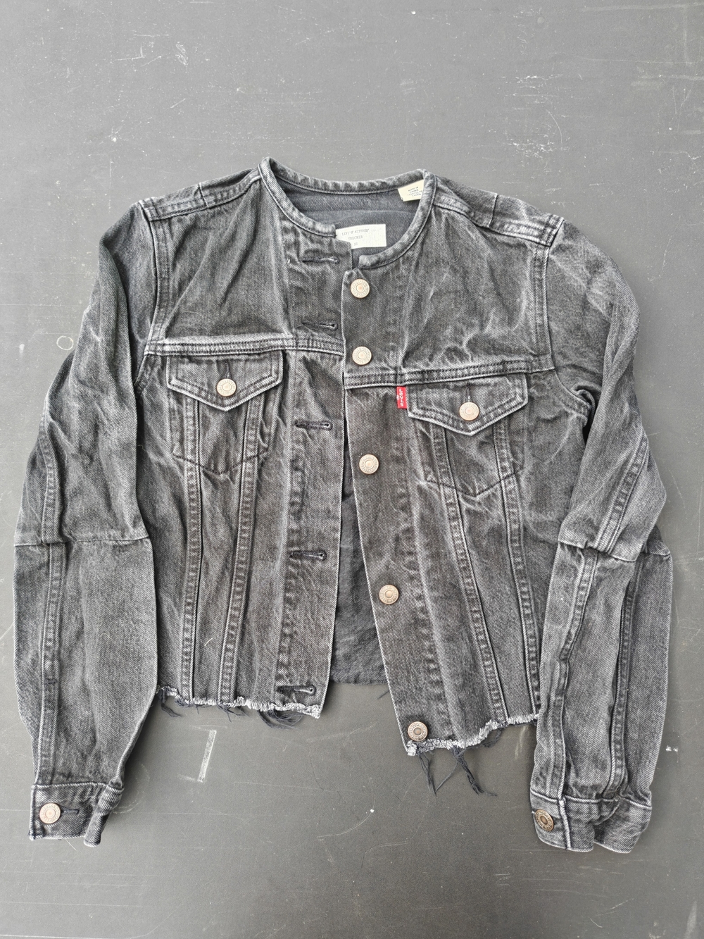 Levi's Women's Black/Grey Washed Denim Jacket
